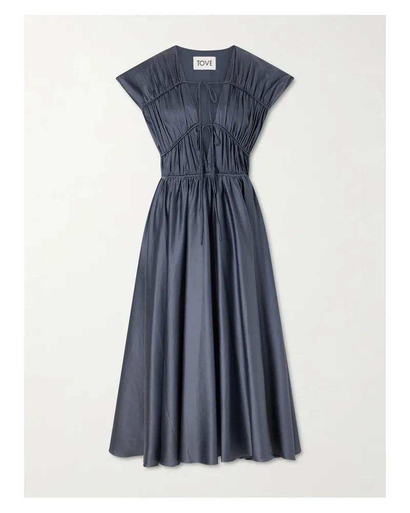 TOVE Ceres Organic Cotton Maxi Dress - Gray Gray