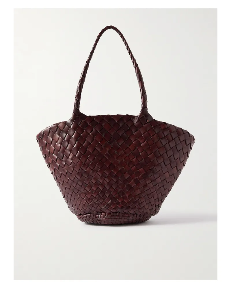 Dragon Diffusion Egola Woven Leather Tote - Brown Brown