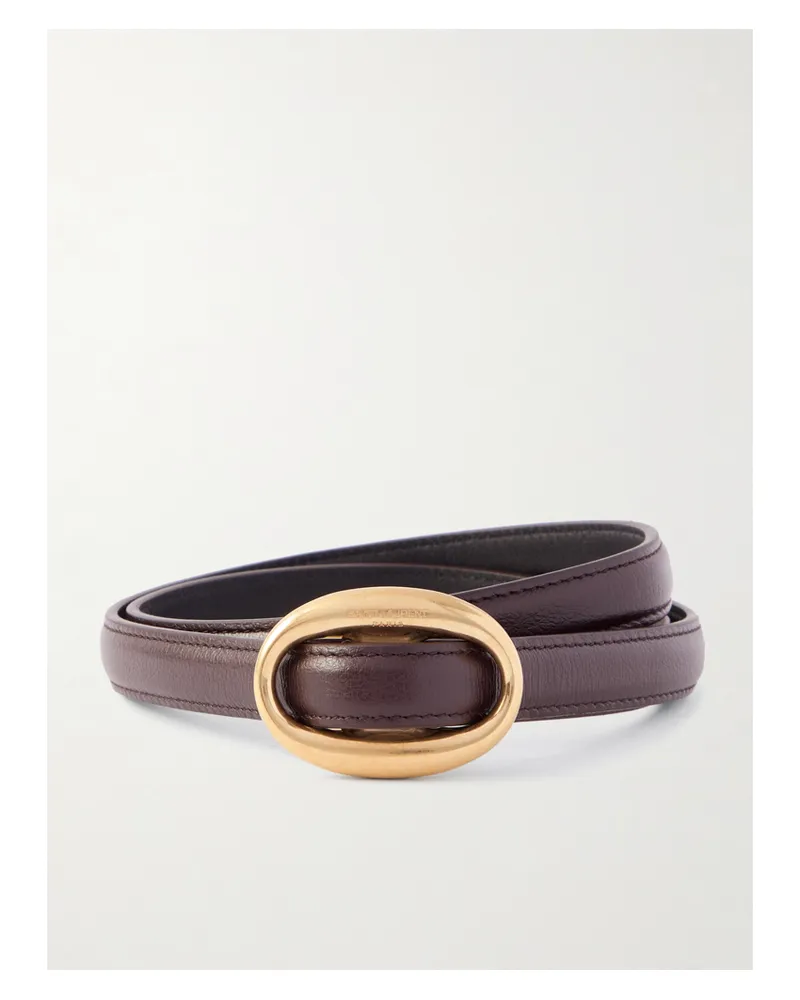 Saint Laurent Gürtel Aus Leder - Braun Braun