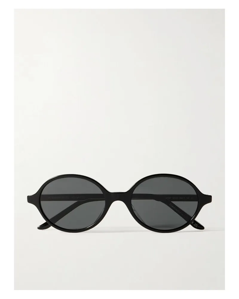 Oliver Peoples Khaite 1989c Sonnenbrille Mit Rundem Rahmen Aus Azetat Und Goldfarbenem Metall - Schwarz Schwarz