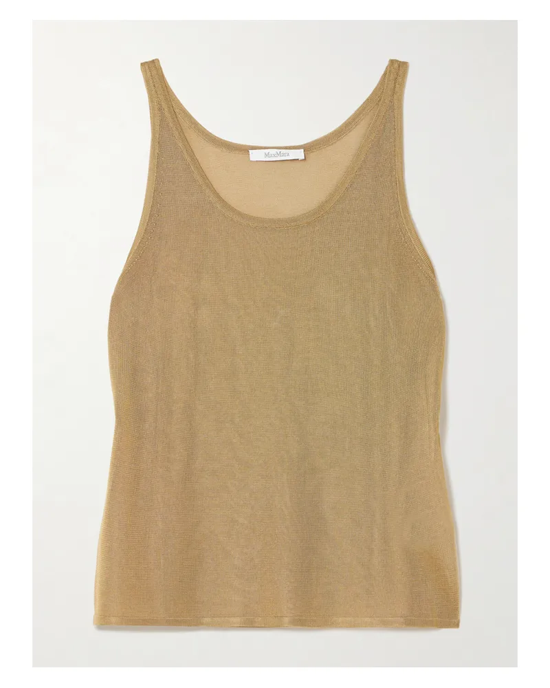 Max Mara Nardo Tanktop Aus Strick - Gold Gold