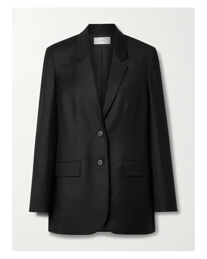 The Row Dustina Blazer Aus Wollflanell - Schwarz Schwarz