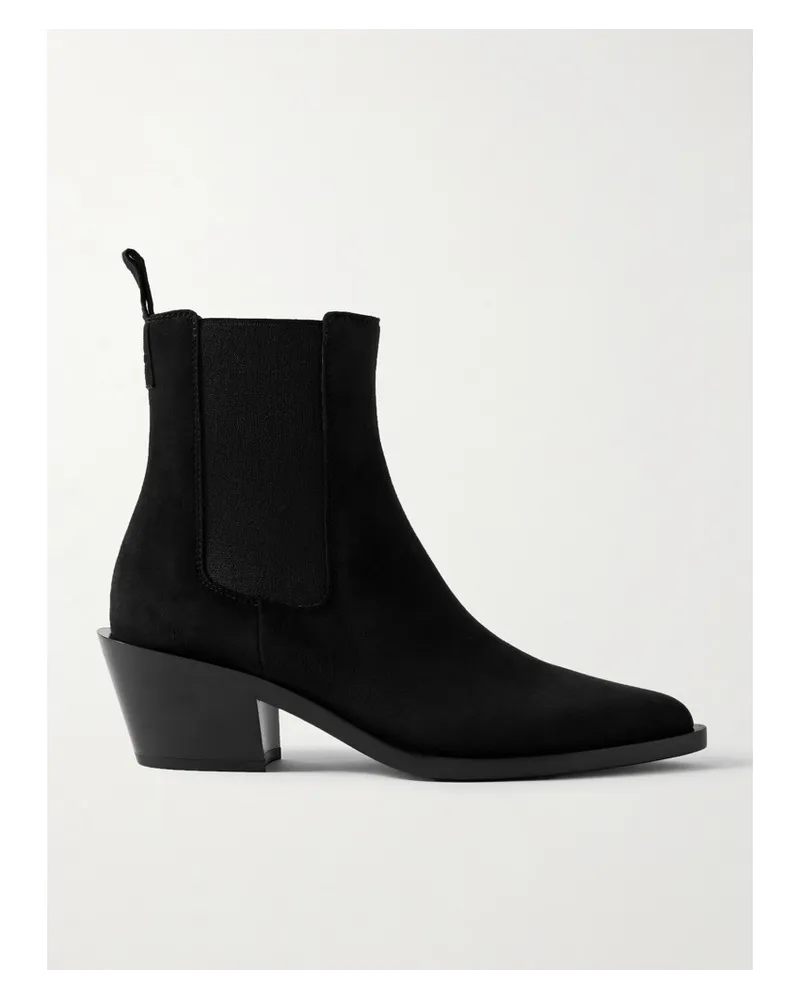 Gianvito Rossi Wylie 60 Chelsea Boots aus Veloursleder Schwarz