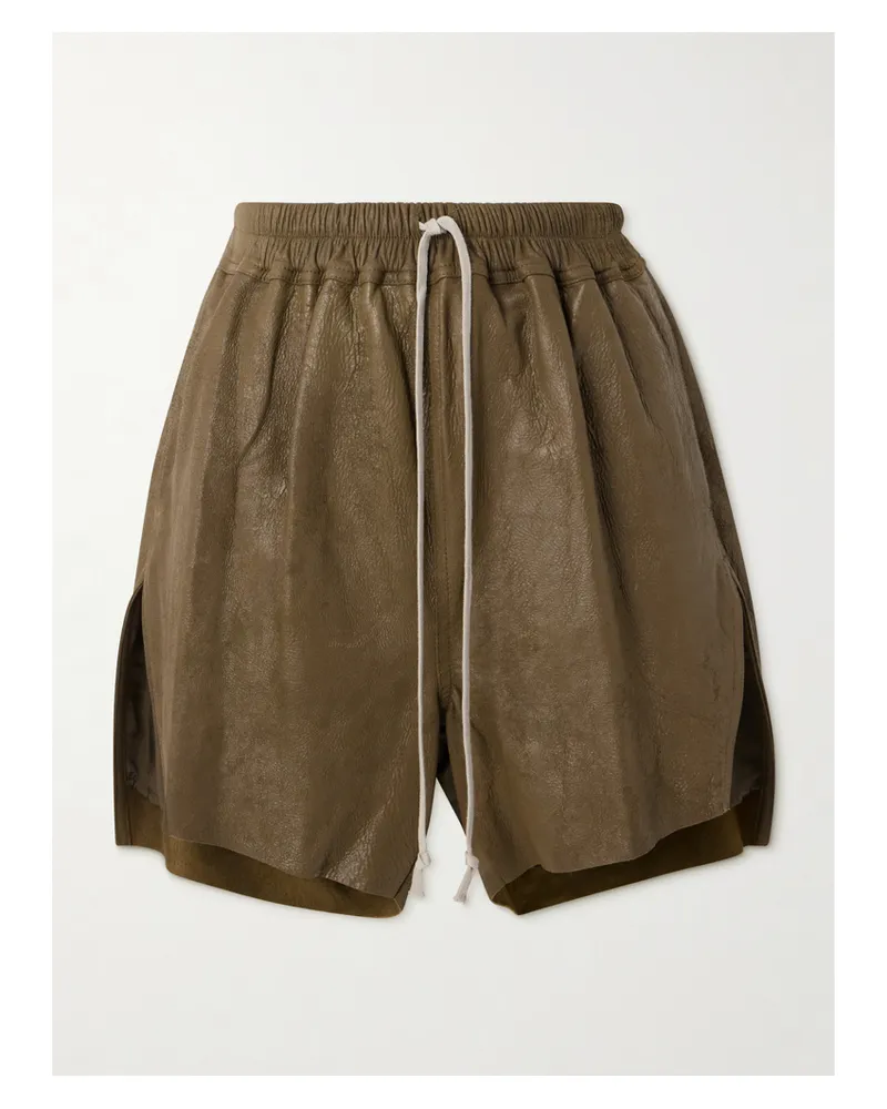 Rick Owens Shorts Mit Geradem Bein Aus Leder - Neutral Neutral