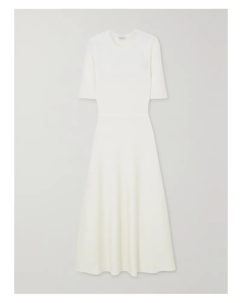 Gabriela Hearst Seymore Wool, Cashmere And Silk-blend Midi Dress - White White