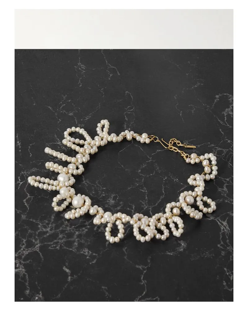 Completedworks When We Were Young Kette Aus Recyceltem Gold-vermeil Mit Perlen - Weiß Weiß