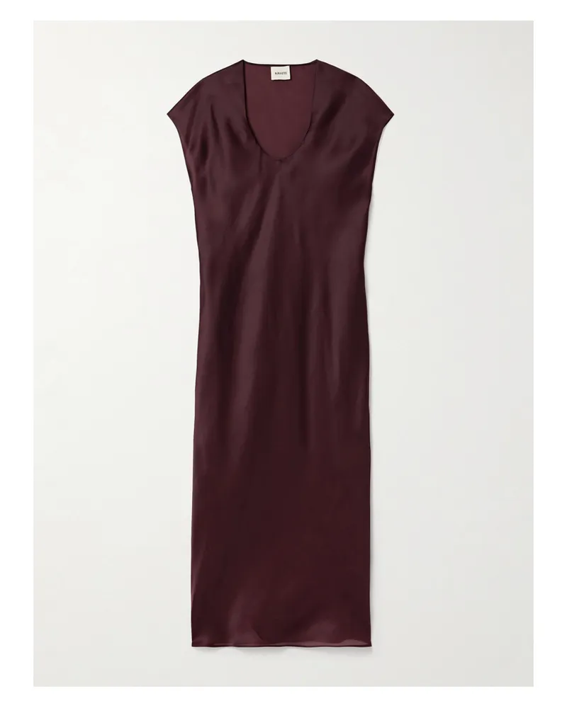 KHAITE Darby Midikleid Aus Seidenorganza - Burgunder Burgunder