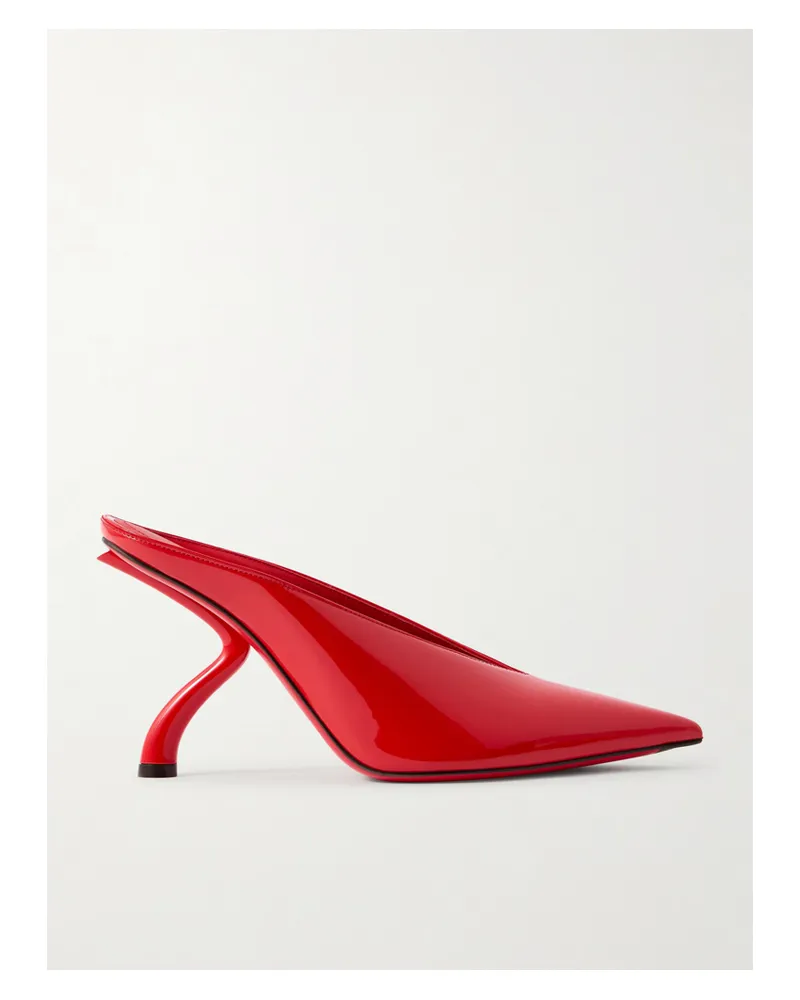 Ferragamo Itaca Patent-leather Mules - Red Red