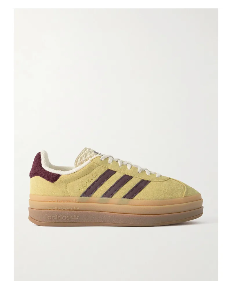 adidas Gazelle Bold Sneakers aus Veloursleder Gelb