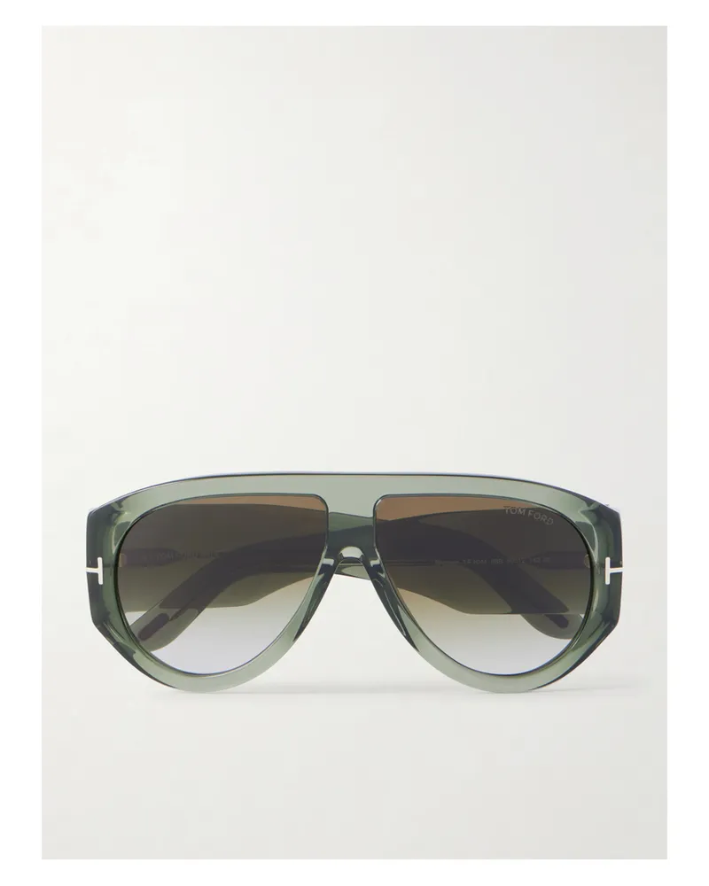 Tom Ford Bronson D-frame Tortoiseshell Acetate Sunglasses - Green Green