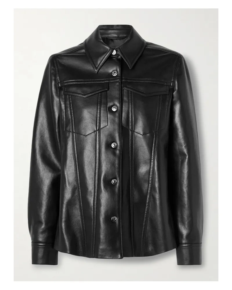 Nanushka Rocio Jacke Aus Leder Und Kunstleder - Schwarz Schwarz