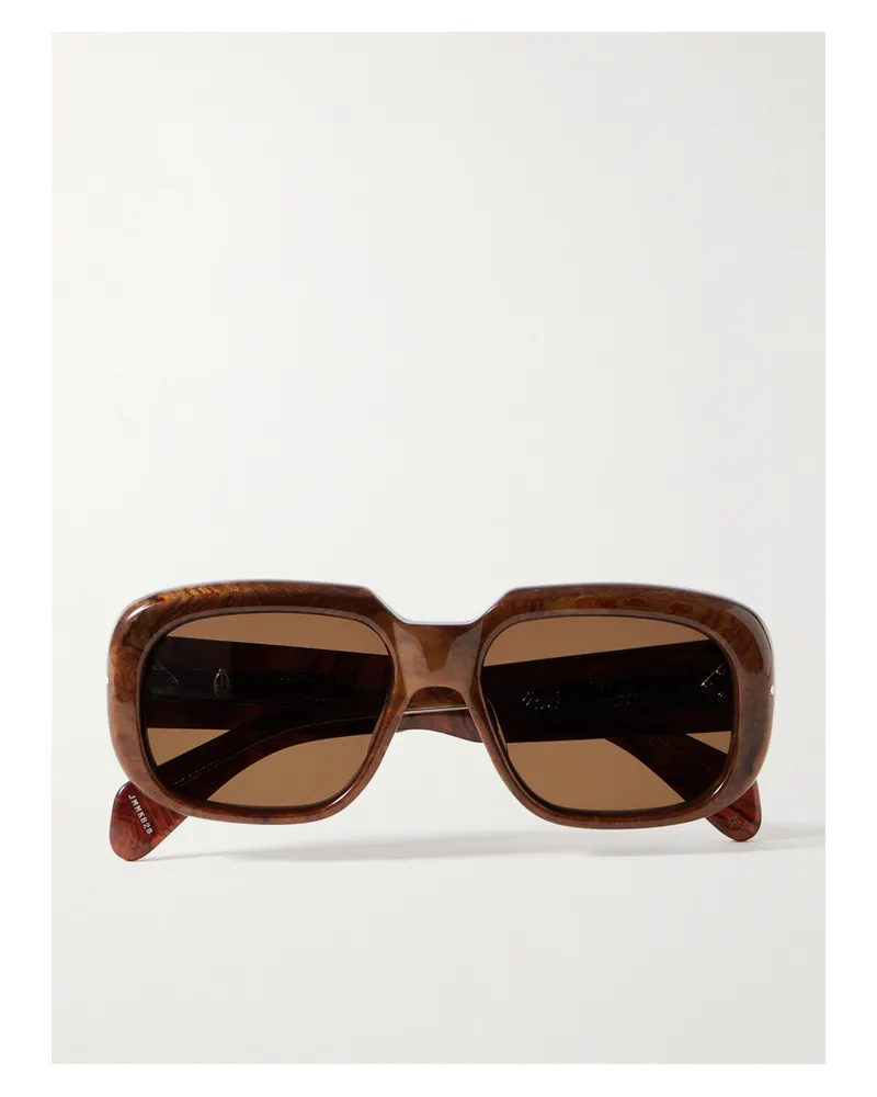 Jacques Marie Mage Kobo Sonnenbrille Mit Eckigem Rahmen Aus Azetat - Braun Braun