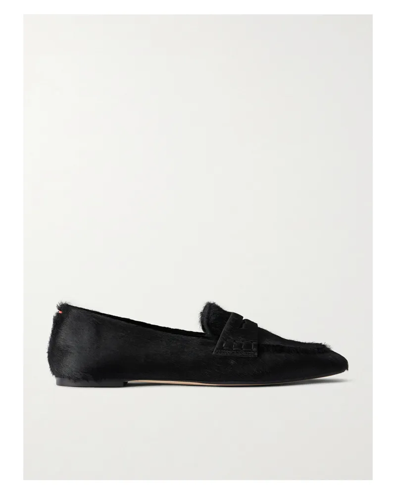 aeyde Alfie Pony Hair Loafers - Black Black