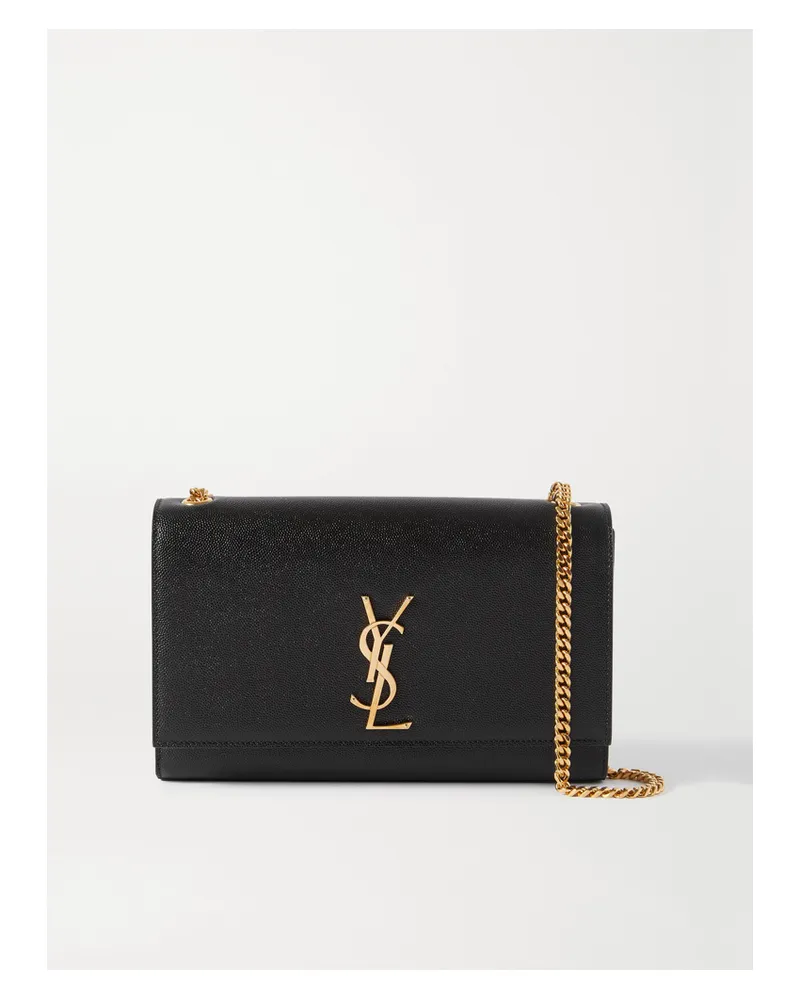 Saint Laurent Kate Medium Embossed-leather Shoulder Bag - Black Black