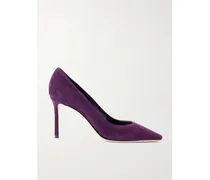 Romy 85 Suede Pumps - Purple