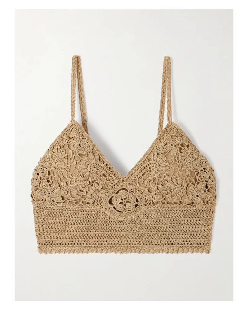 Ralph Lauren Bustier Aus Gehäkelter Baumwolle - Braun Braun