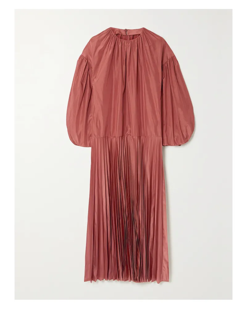 Valentino Garavani Midikleid Aus Satin Aus Einer Seidenmischung Mit Falten - Rot Rot