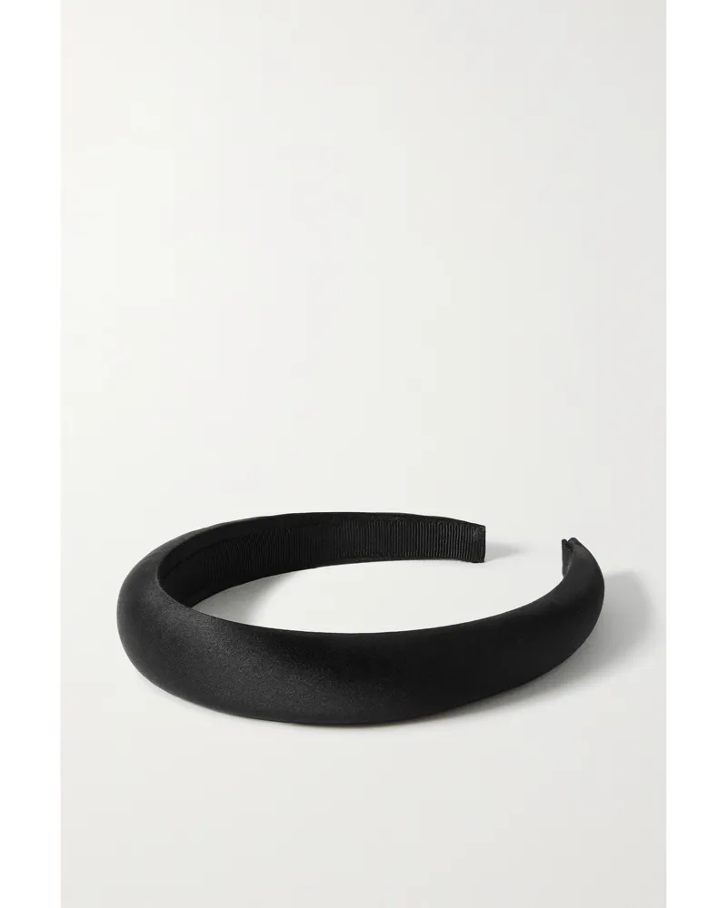 Jennifer Behr Net Sustain Tori Silk-satin Headband - Black Black