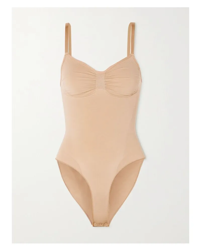 SKIMS Seamless Sculpt Brief Bodysuit – Clay – Body - Neutral Neutral