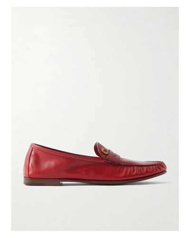 Versace Loafers Aus Leder Mit Verzierung - Rot Rot