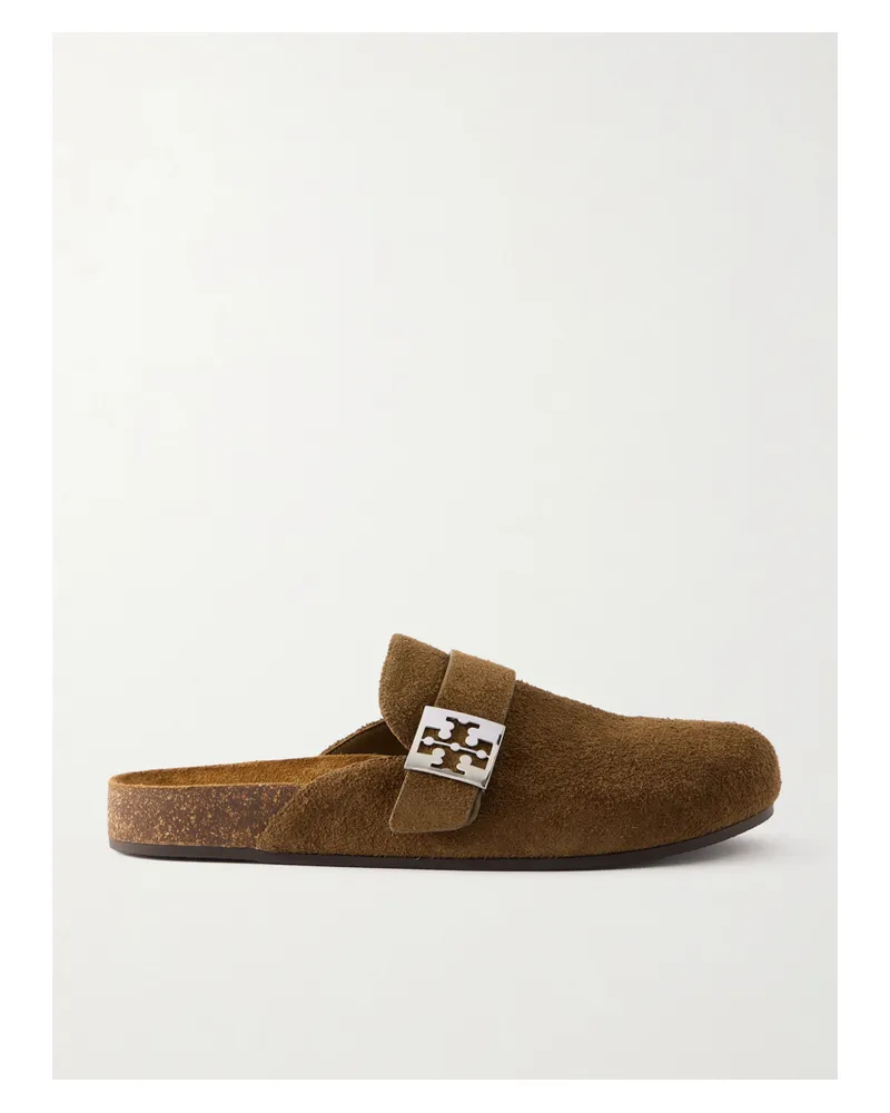 Tory Burch Mellow Clogs Aus Veloursleder Mit Verzierung - Braun Braun