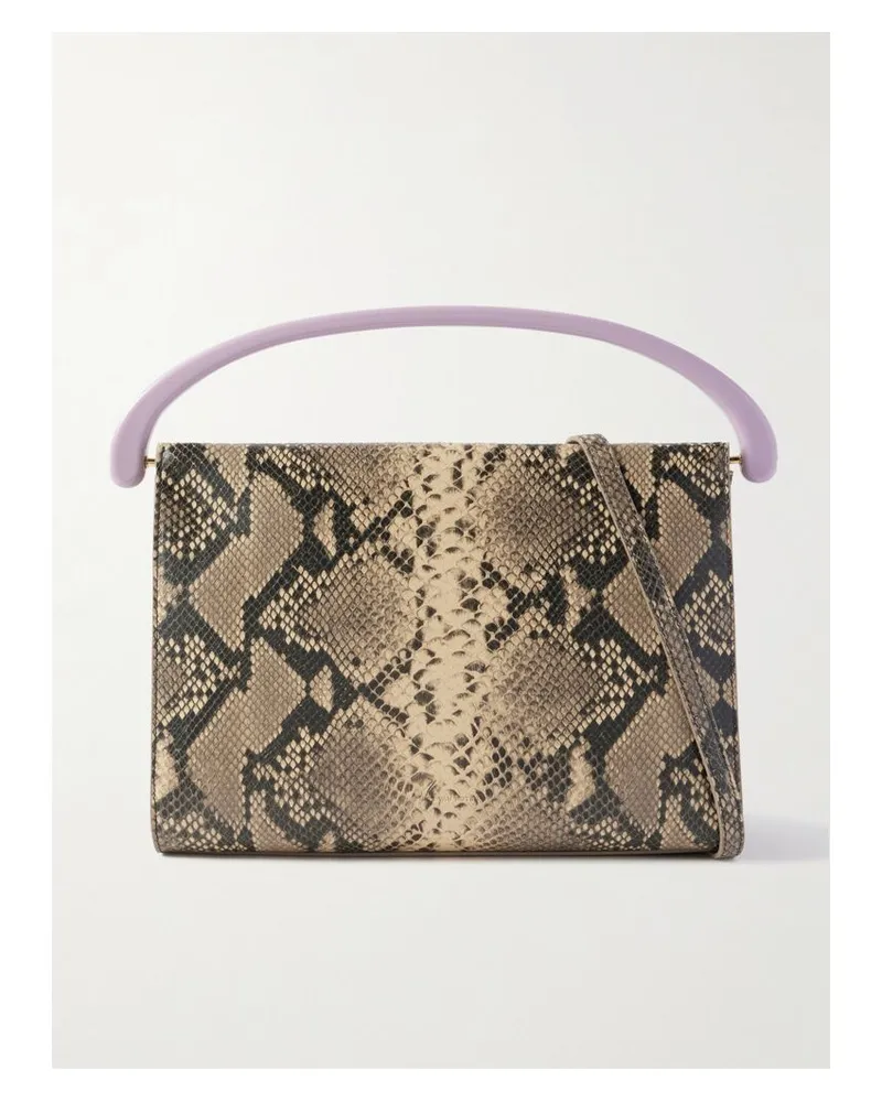 Dries van Noten Tote Aus Leder Mit Schlangeneffekt - Animal-Print Animal-print