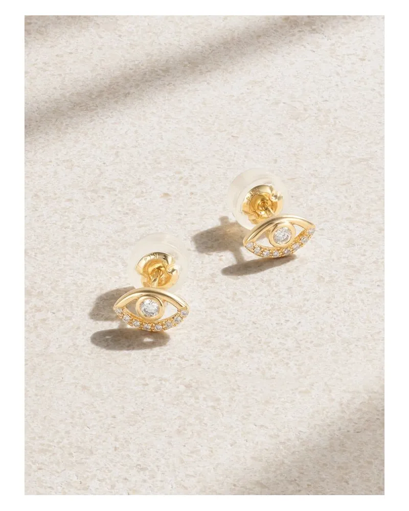 Melissa Joy Manning Wink Ohrstecker Aus Recyceltem 14 Karat Gold Mit Diamanten Gold