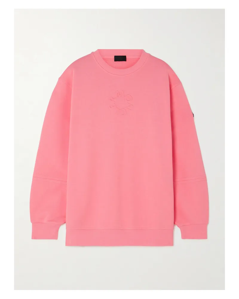 Moncler Sweatshirt Aus Baumwoll-jersey Mit Prägung - Pink Pink