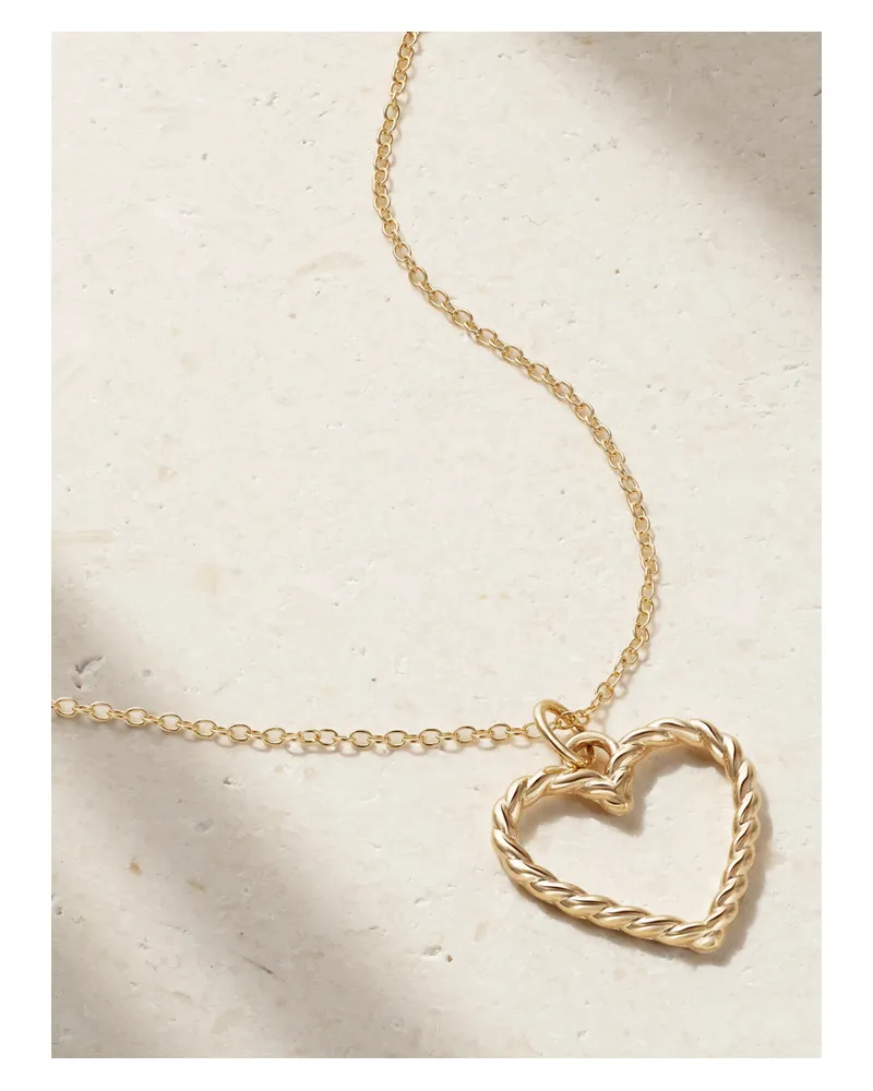 Alison Lou Heart Streamer Kette Aus 14 Karat Gold Gold