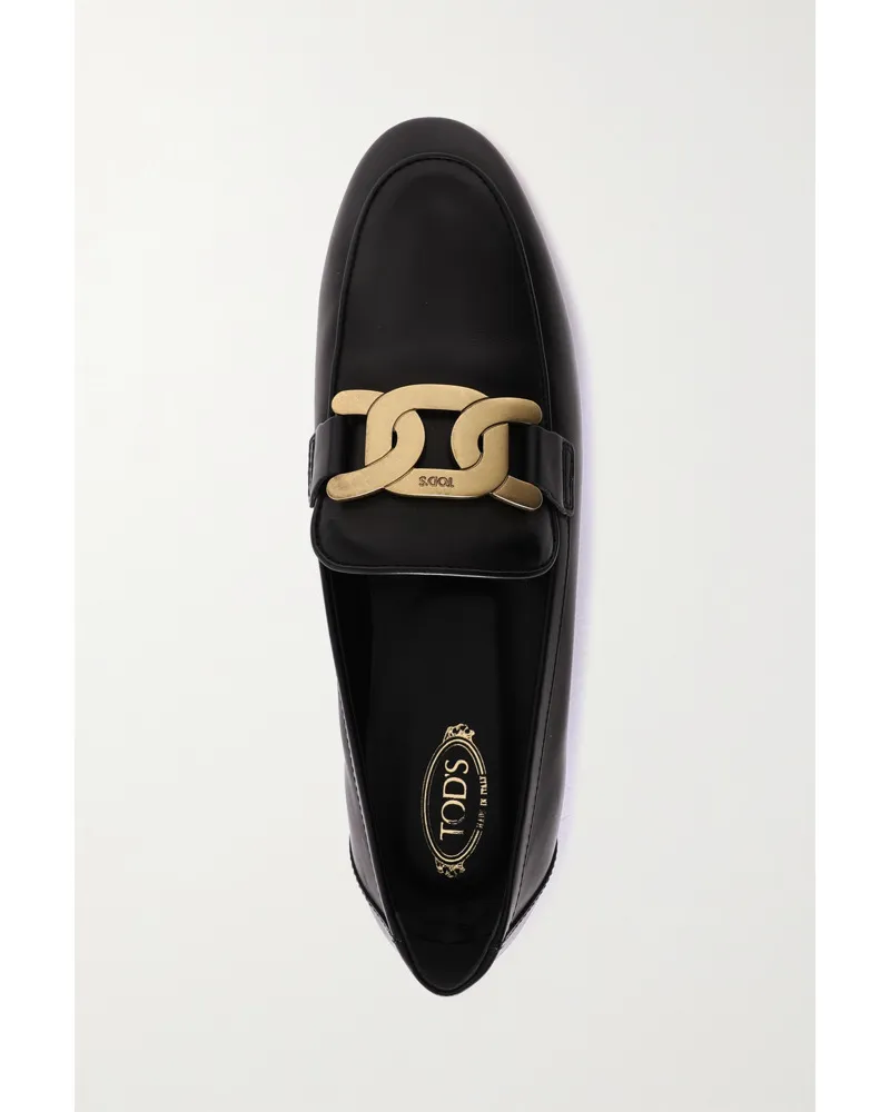 TOD'S Loafers aus Leder mit Verzierung Schwarz