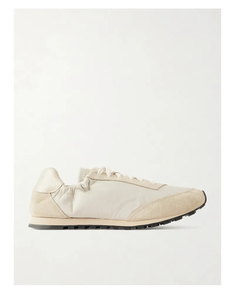 Le Monde Béryl Slim Runner Sneakers Aus Shell Mit Veloursleder- Und Lederbesätzen - Elfenbein Elfenbein