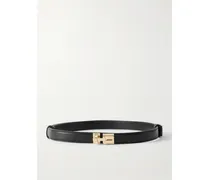 Gürtel Aus Strukturiertem Leder - Schwarz