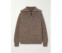 Alpe Granus Kaschmirpullover Mit Reißverschluss - Braun