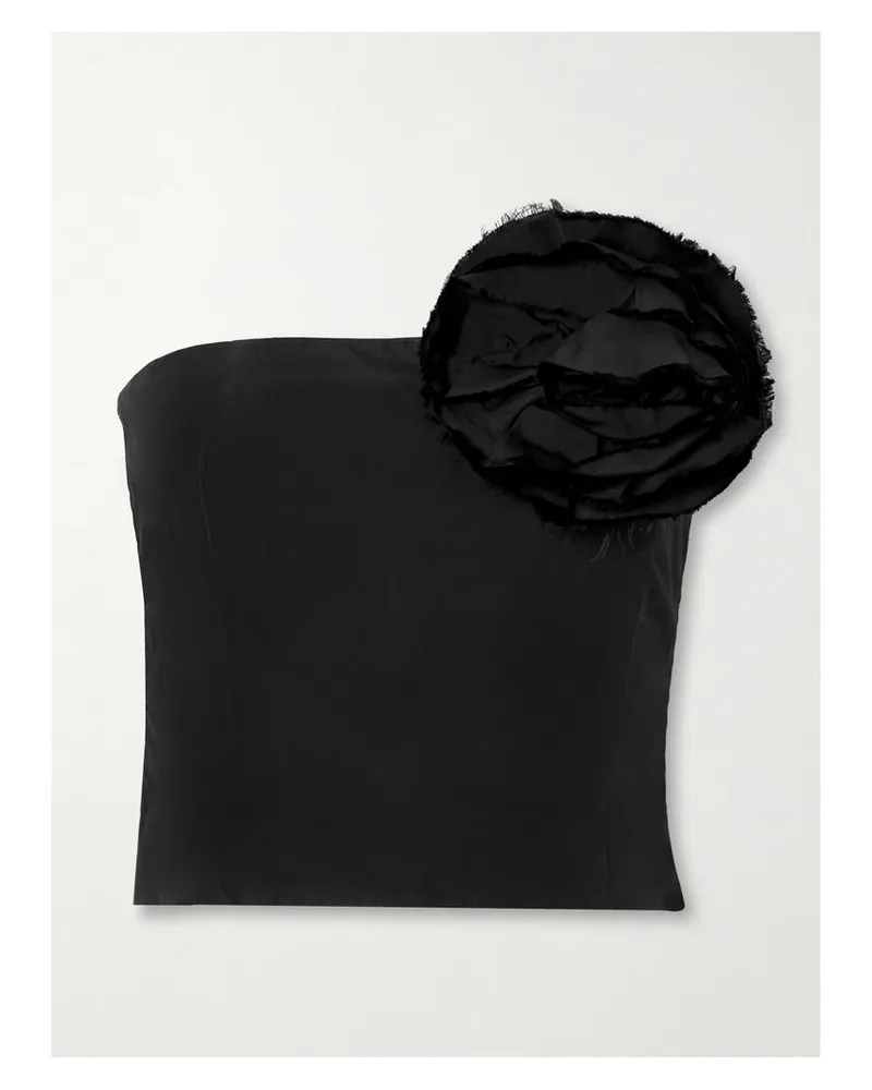 BERNADETTE Lena Verkürztes Bustier Aus Taft Mit Applikation - Schwarz Schwarz