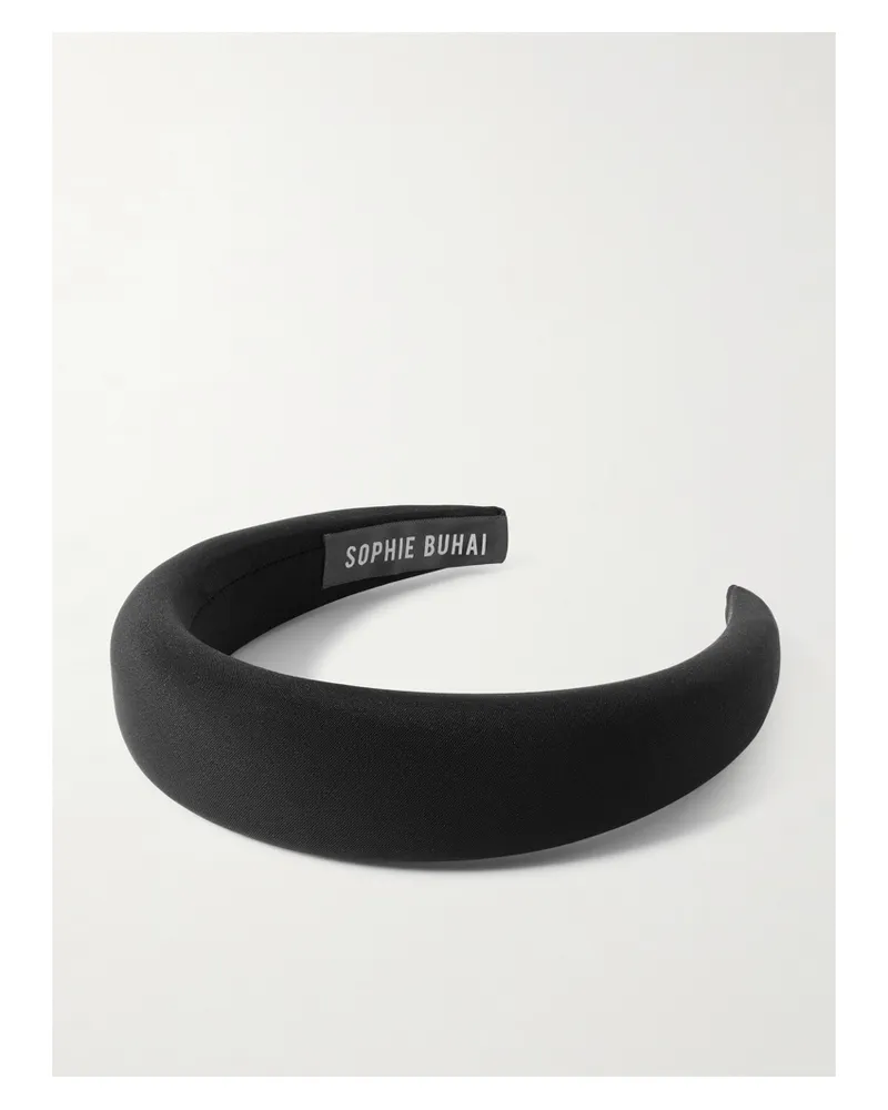 Sophie Buhai Classic Puffy Gepolsterter Haarreif Aus Seiden-crêpe - Schwarz Schwarz