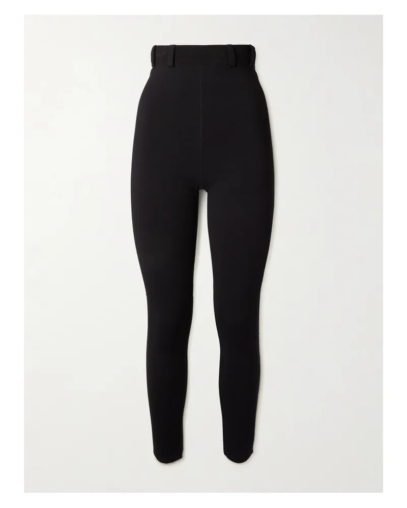 Alaïa Leggings Aus Stretch-strick - Schwarz Schwarz