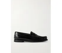 Loafers Aus Leder Mit Raffungen - Schwarz