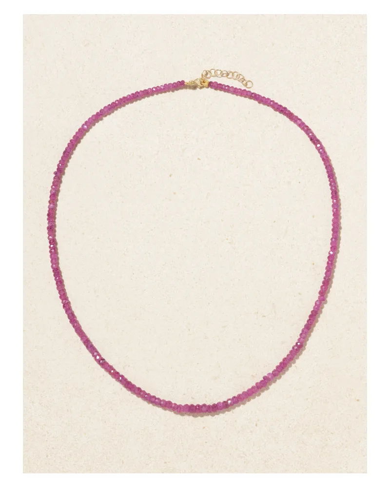 JIA JIA Kette Mit Saphiren Und Details Aus Gold - Pink Pink