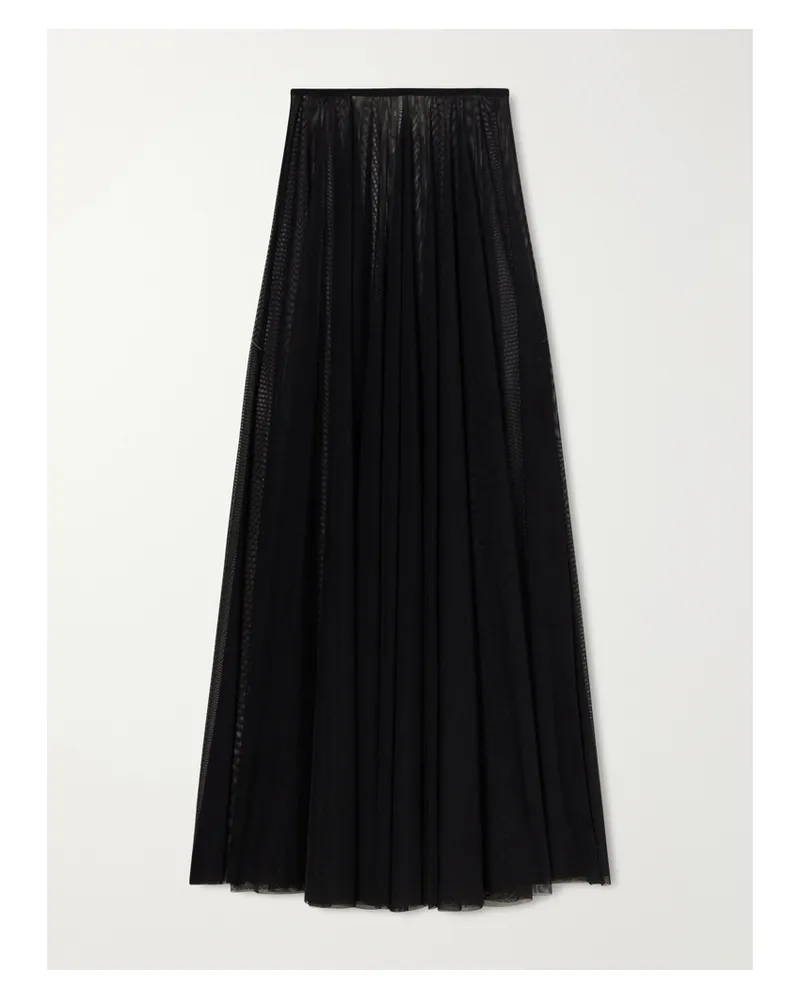 Norma Kamali Tulle Maxi Skirt - Black Black