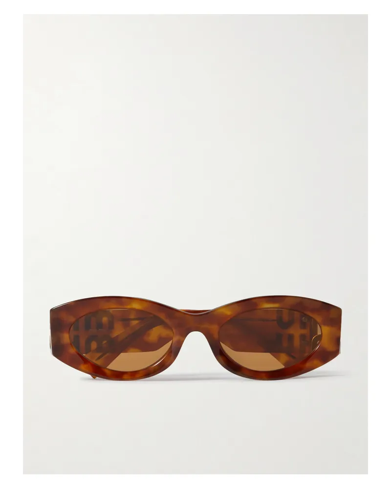 Miu Miu Glimpse Oval-frame Tortoiseshell Acetate Sunglasses Tortoiseshell