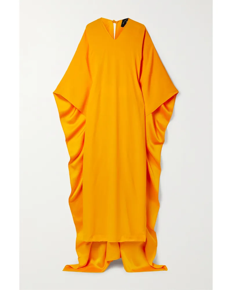 Taller Marmo Eccomi Robe Aus Crêpe Mit Cape-effekt - Gelb Gelb