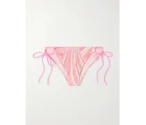 Printed Bikini Briefs - Pink