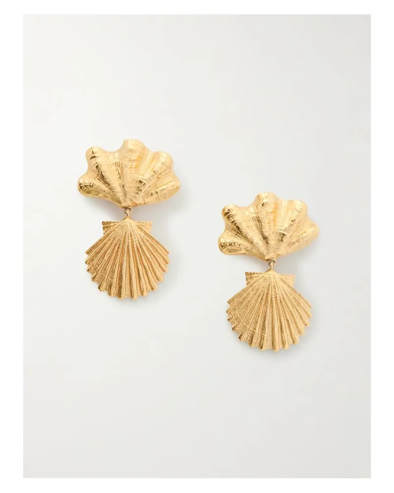 Chloé Shell Goldfarbene Ohrclips Gold