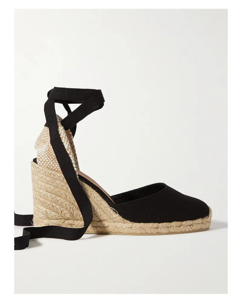 Castañer Carina 80 Espadrille-wedges Aus Canvas - Schwarz Schwarz
