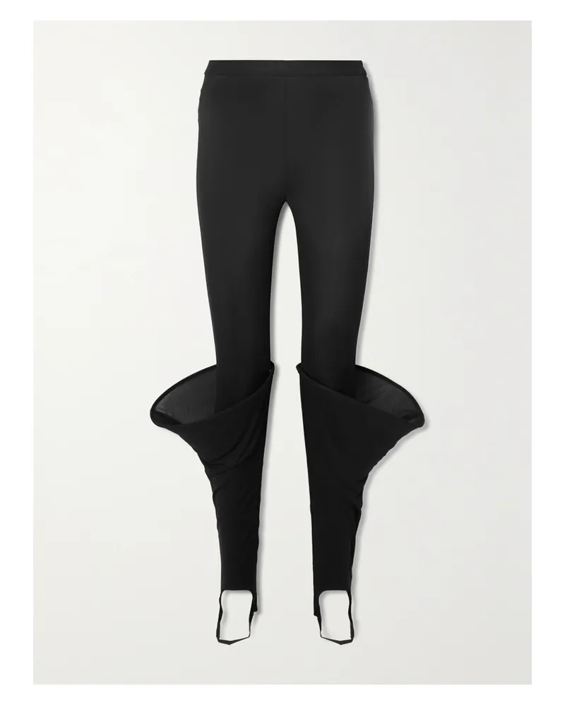 Loewe Leggings Mit Steg Aus Crêpe - Schwarz Schwarz