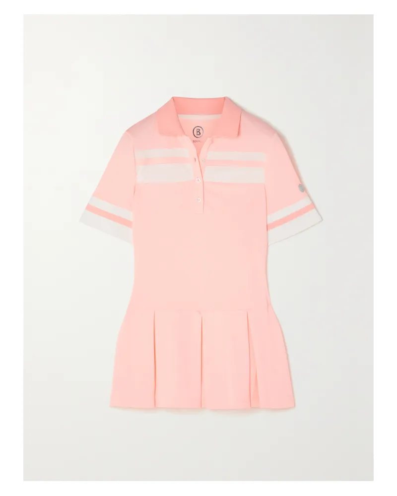 Bogner Senja Golf-oberteil Aus Piqué Mit Streifen - Pink Pink