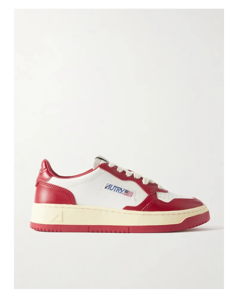 AUTRY Medalist Low Sneakers aus Leder Rot