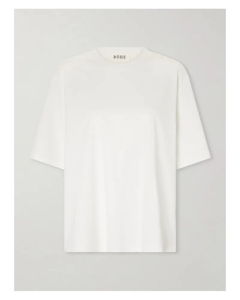 Róhe Oversized-t-shirt Aus Einer Baumwoll-modal-seidenmischung - Weiß Weiß