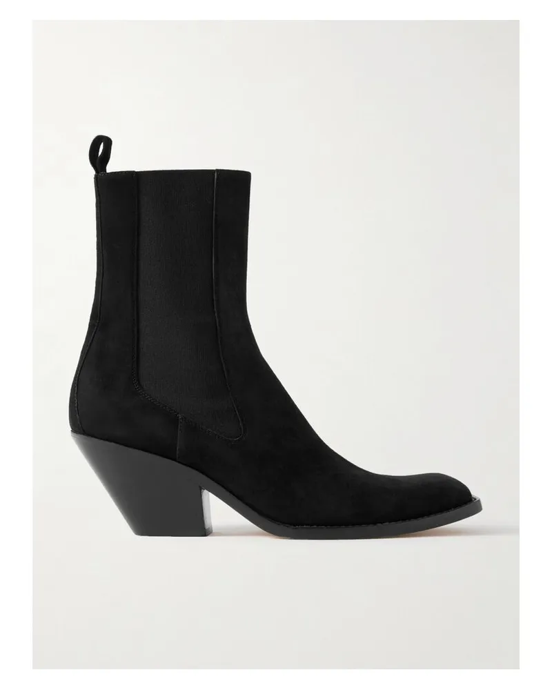 KHAITE Austin Chelsea Boots Aus Veloursleder - Schwarz Schwarz