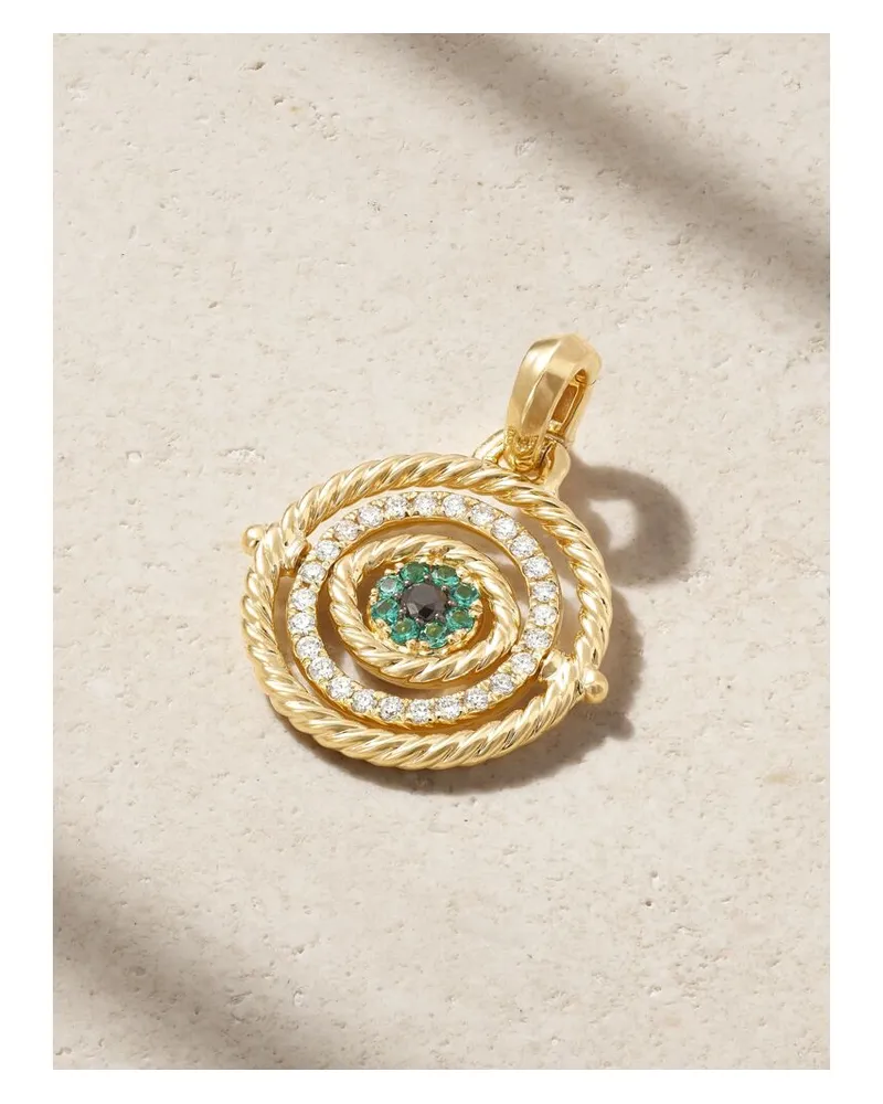 David Yurman Evil Eye Anhänger Aus 18 Karat Gold Mit Smaragden Und Diamanten Gold